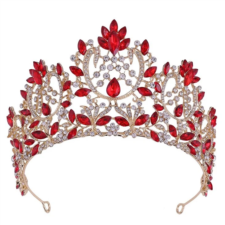 Crystal Wedding Hair Accessories Bride Pageant Tiaras Crowns For Queens